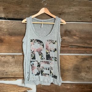 Rebel floral muscle tank